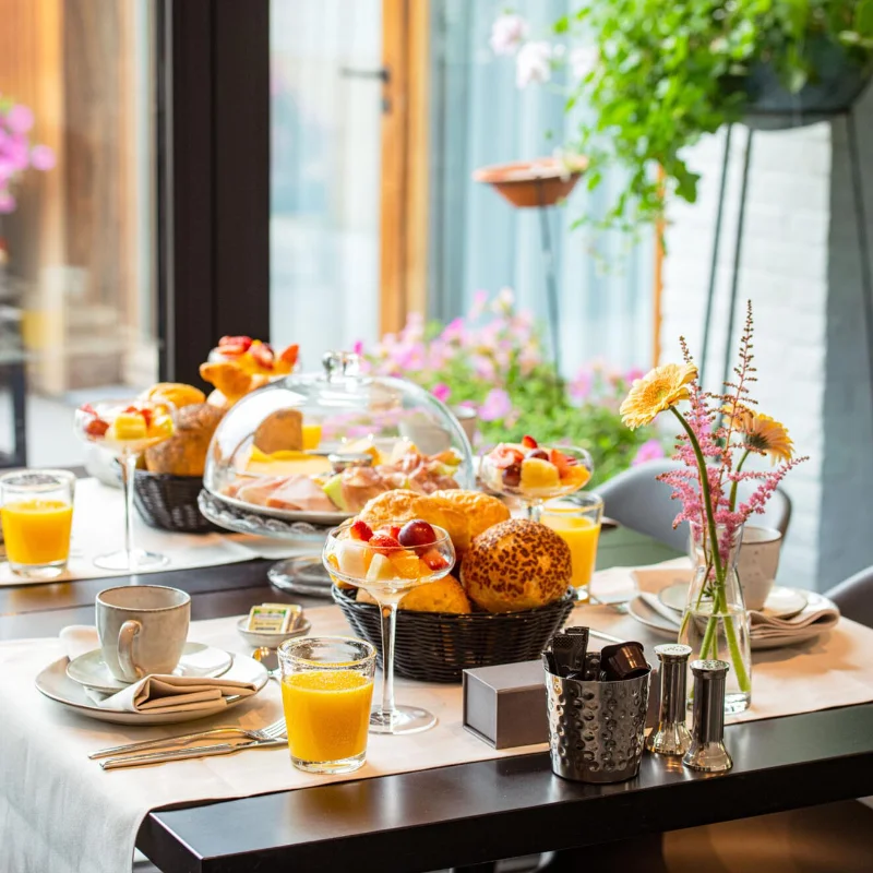 ontbijtarrangement bed and breakfast